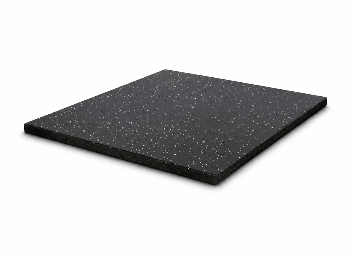 Baldosa Caucho 2 x 100 x 100 cm (Negro con Gris) - Mr Parquet