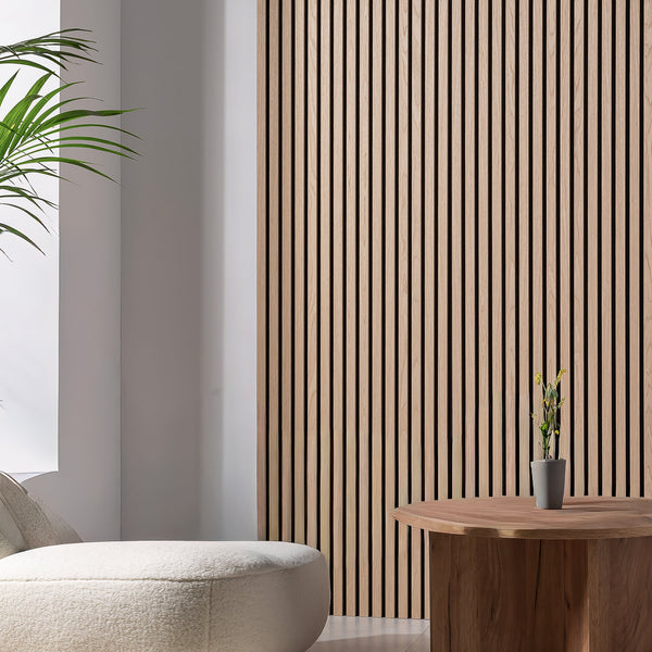 Wall Panel - Revestimiento Acústico alistonado Roble 3 caras