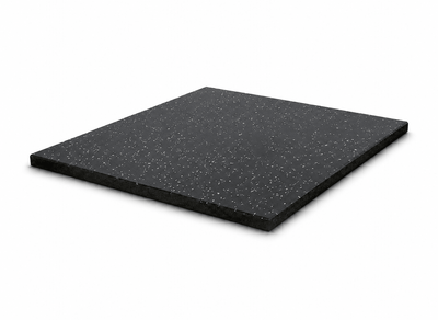 Baldosa Caucho 2 x 100 x 100 cm (Negro con Gris) - Mr Parquet