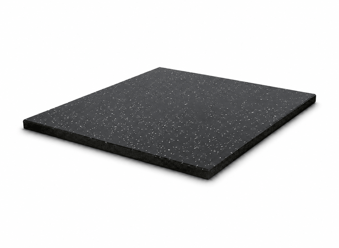 Baldosa Caucho 2 x 100 x 100 cm (Negro con Gris) - Mr Parquet