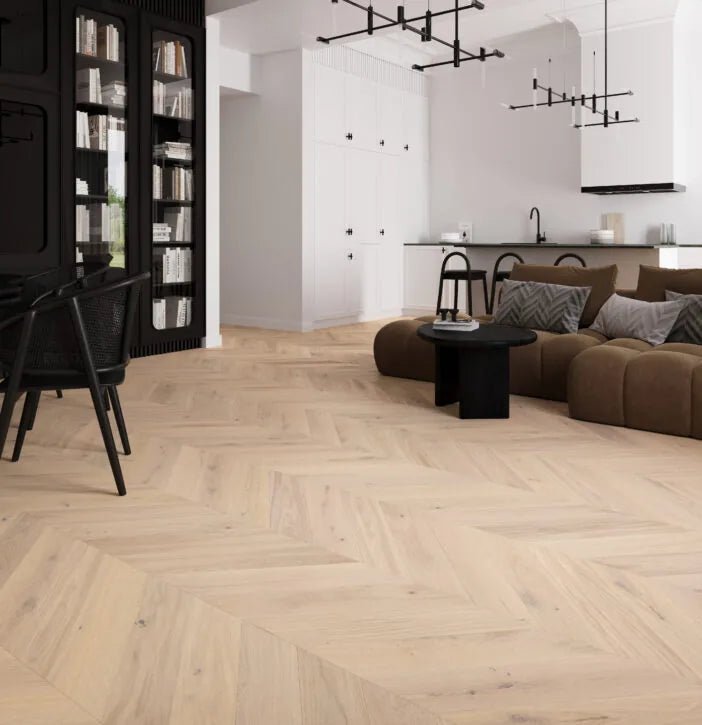 Oak Trivor Chevron 130 - Mr Parquet