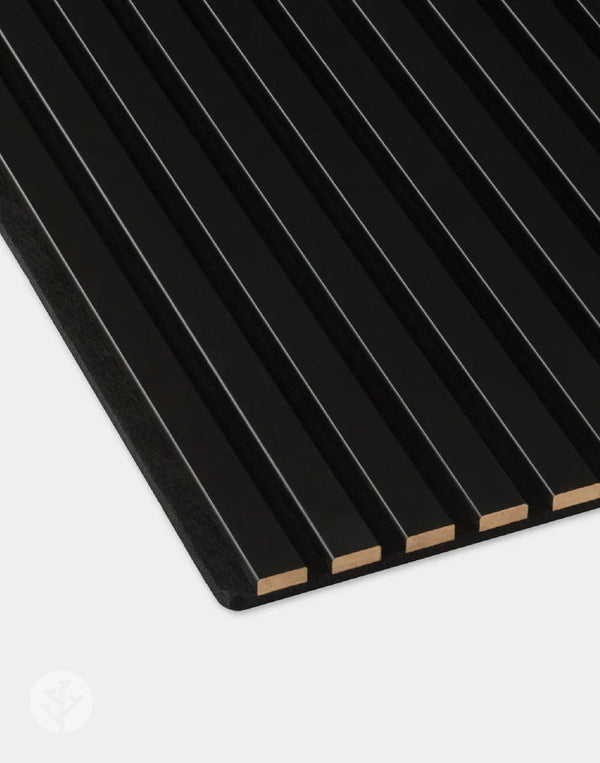 Wall Panel - Revestimiento Acústico alistonado Laqueado Negro - Mr Parquet